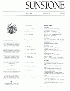 Table of Contents for Sunstone Magazine - May 1988 - Volume 12:3